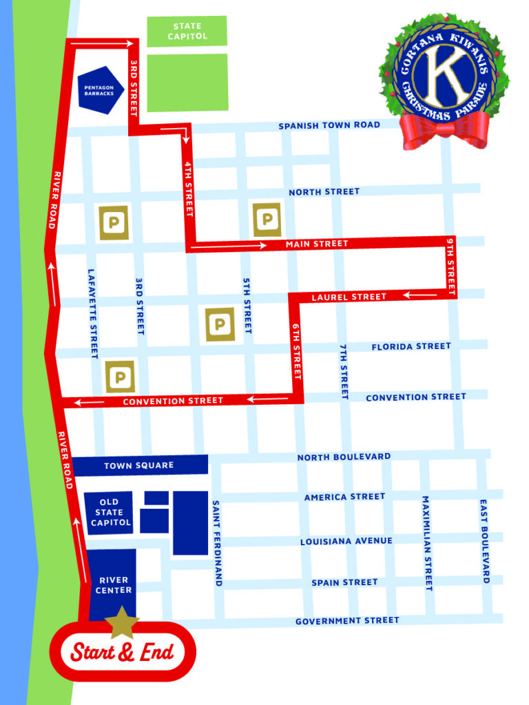 Parade Map | Cortana Kiwanis Christmas Parade